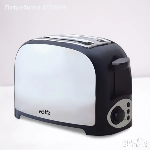 Тостер за хляб Voltz V51440D, 750W, 2 филийки, снимка 1