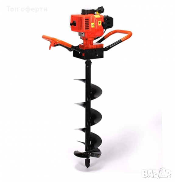 Немски бензинов моторен свредел Adeytos 52 к.с.  с двутактово охлаждане, снимка 1