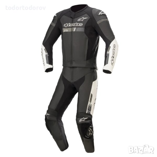 Кожен мото екип ALPINESTARS GP FORCE CHASER V2 2PC Black/White, снимка 1