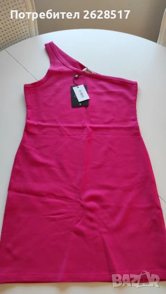 Рокля памук ярко цикламен цвят , снимка 1