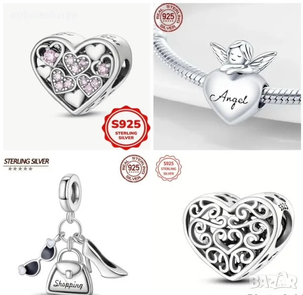Сребро S925 Сребърни талисмани за гривни , снимка 1