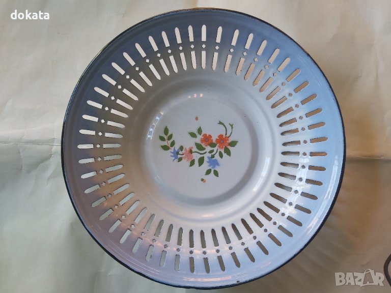 Стара емайлирана фруктиера - 1969 г., снимка 1