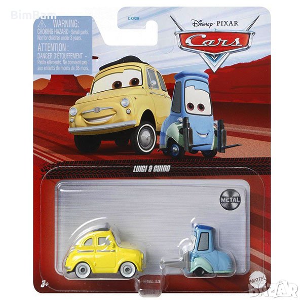 Luigi & Guido колички Cars 2 - Disney / Pixar / 2 модела, снимка 1
