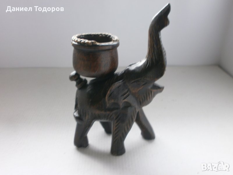 Дървена Фигура, Статуетка на Слон - Дърворезба, снимка 1