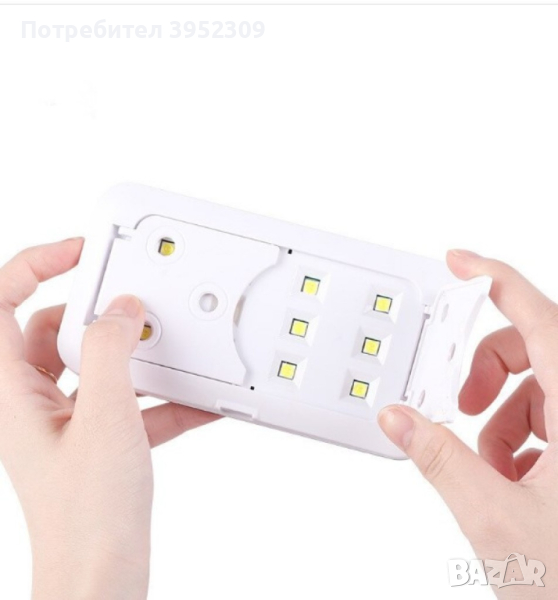 UV LED лампа, 36 W, 12 светодиода, преносима, USB захранване, 60 секунди сушене, маникюр, педикюр, снимка 1