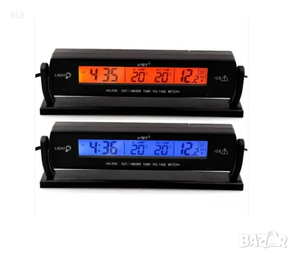 Термометър , Волтметър и Часовник за кола 3 в 1, VST, снимка 1