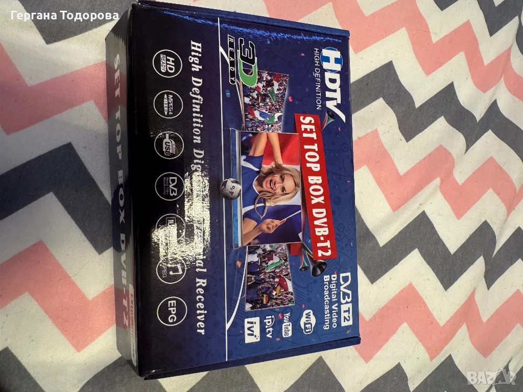 Тунер за HD DVB-T2 За Безплатна ефирна телевизия 6 канала, снимка 1