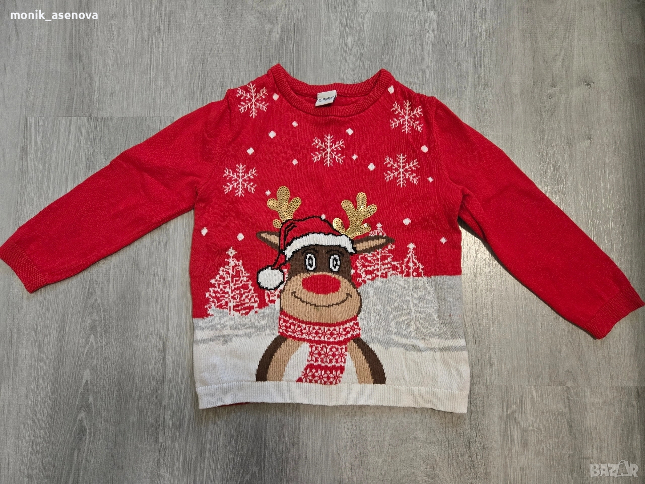 Коледен Пуловер, размер 110-116 , снимка 1