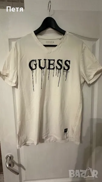 Guess Мъжка бяла тениска, снимка 1