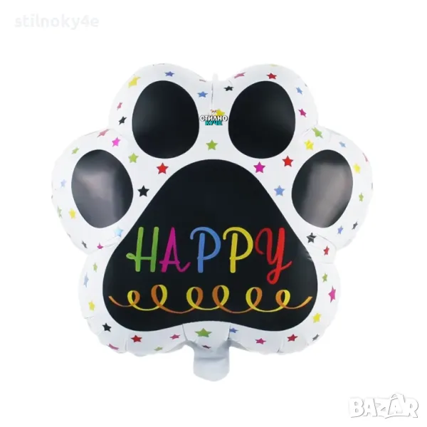Парти балон за рожден ден на домашен любимец във формата на лапа Балони за рожден ден на куче/коте, снимка 1