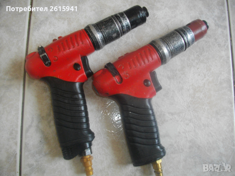 Пневматичен Винтоверт-Отличен-Работещ На Компресор Въздух-6 мм Глава Накрайник, снимка 1