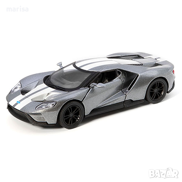 Метална количка Kinsmart 2017 Ford GT with printing, в кутия 52112, снимка 1