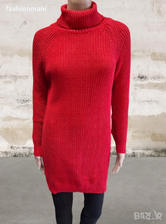 Дамски пуловер с поло яка 5 цвята - код 1124, снимка 1