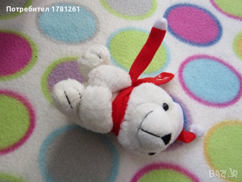 Плюшена играчка мече с шал, снимка 1