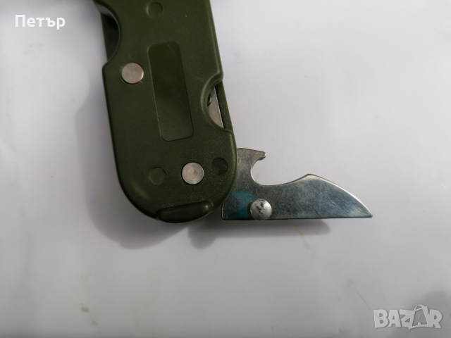 Продавам туристически компактен комплект от нож, вилица, лъжица, отварачка за консерви и гаечен ключ, снимка 9 - Други спортове - 36294576