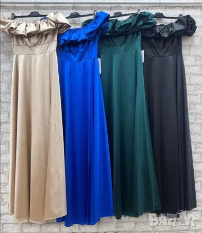 💚Дълги елегантни,сатенени рокли  , снимка 6 - Рокли - 50622589