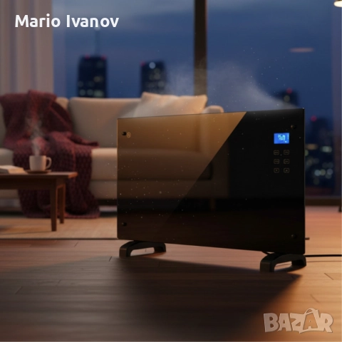 Електрически конвектор Heltes 2000W – Стилен и ефективен отоплителен уред с LCD дисплей и седмично п