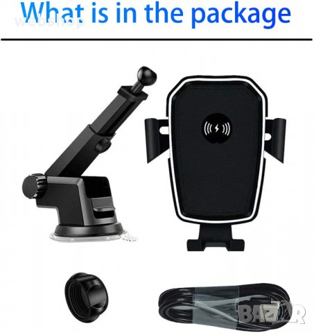 Безжично зарядно за кола Qi Edman K81, Бързо зареждане, За iPhone / Samsung / Huawei / LG, , снимка 5 - Аксесоари и консумативи - 35910973