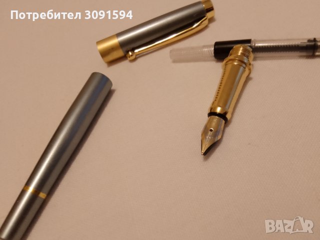  Писалка Метална стоманена синьо, Сива-златна рамка HERO 7055, снимка 9 - Други ценни предмети - 42262885