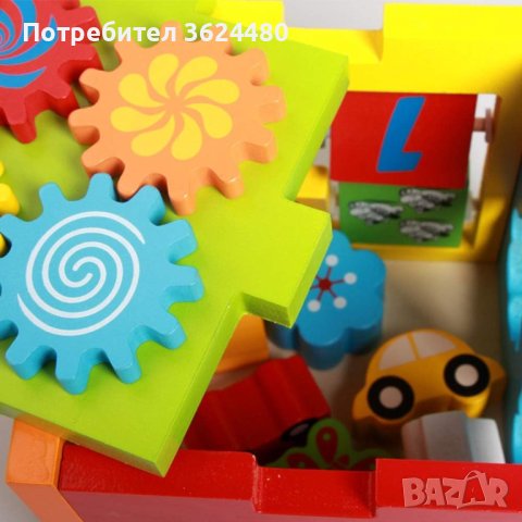 Детско дървено кубче, снимка 6 - Образователни игри - 42526486
