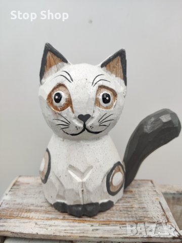 Органайзер котка дърворезба Индонезия , снимка 3 - Декорация за дома - 41063641