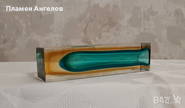 Рядък колекционерски модел Ваза - Мурано техника "Sommerso" , снимка 2 - Антикварни и старинни предмети - 53867532