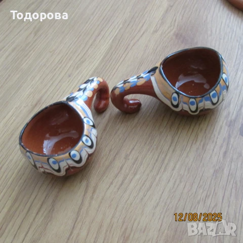 чашки за ракия кратунки , снимка 2 - Антикварни и старинни предмети - 51339919