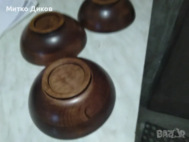 Дървени купи струговани финно от соца фи 150мм и Н-48мм-3 броя, снимка 6 - Други - 48428965