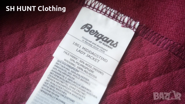 Bergans of NORWAY Middagstind Lady Jacket 100% Merino Wool размер S дамска горница - 2103, снимка 17 - Жилетки - 53460095