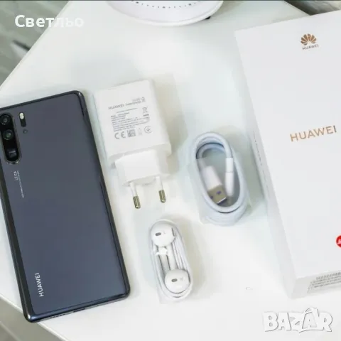 Huawei P30 Pro , черен , памет 8/256 GB. 2 Години Гаранция към Е-Маг. Оригинален пълен комплект., снимка 1 - Huawei - 48024281