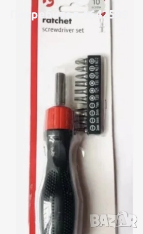 Мултифункционална Отвертка с 10 Накрайника Anti Slip Дръжка