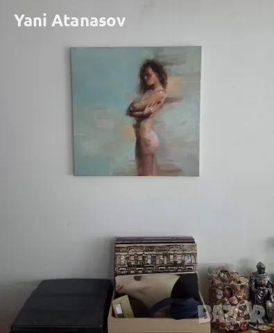 Авторска маслена картина "Нежност“ (50x50 см) – масло/платно, снимка 2 - Картини - 55874808
