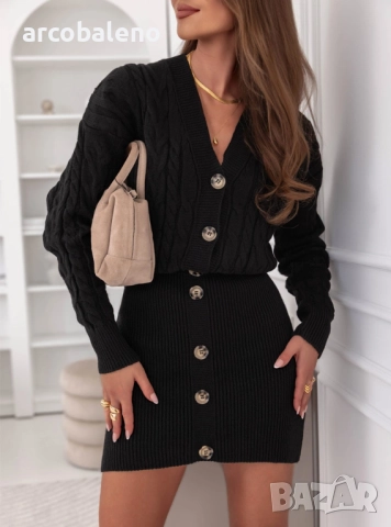 Дамска рокля-пуловер с копчета Fenneke, 2цвята , снимка 7 - Рокли - 52254077