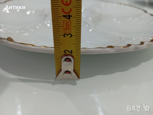 Порцеланово плато за стриди маркирано, снимка 4 - Чинии - 52642547