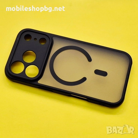 iPhone 17 Pro кейс MagSafe матов черен полупрозрачен