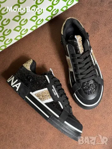 Dolce & Gabbana черни дамски маратонки , снимка 3 - Маратонки - 48452809