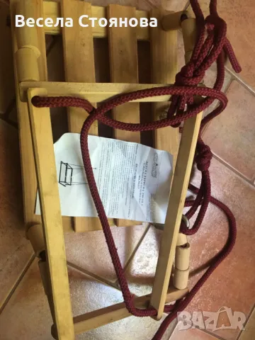 Продава детска дървена люлка, снимка 3 - Градински мебели, декорация  - 50332004