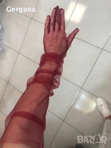 дълги ръкавици от тюл, снимка 11 - Ръкавици - 38013932