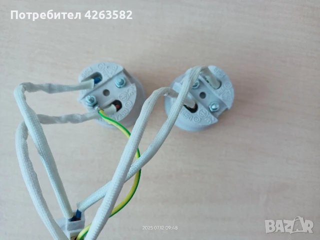 Двойка керамични фасунги Е27, снимка 2 - Други - 50994642