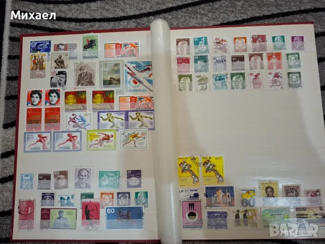 Голям класьор с пощенски марки, снимка 4 - Филателия - 56120465