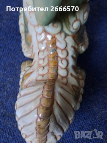  Vintage Large Ceramic Foo Dog Statue      Китаиски порцелан , китайско кучие, снимка 7 - Антикварни и старинни предмети - 41681370