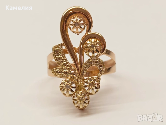 Златен пръстен , снимка 5 - Пръстени - 53607411