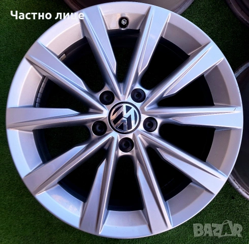 Продавам 4бр оригинални 17-ки джанти за Фолксваген Тигуан, Пасат, Туран, Голф , снимка 3 - Гуми и джанти - 53622624