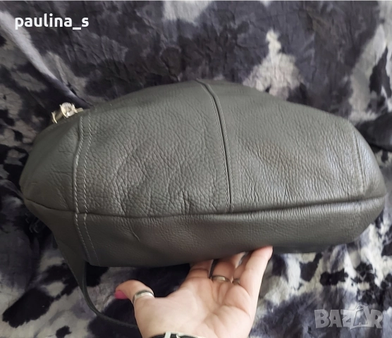 Два различни броя / Зелена чанта "Fausto Santini" и Сива от Турция / естествена кожа , снимка 16 - Чанти - 14727601