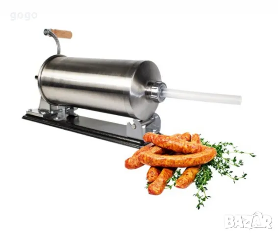 Ръчна машина за пълнене на колбаси, неръждаема стомана, капацитет 4 кг., снимка 10 - Други - 48464432