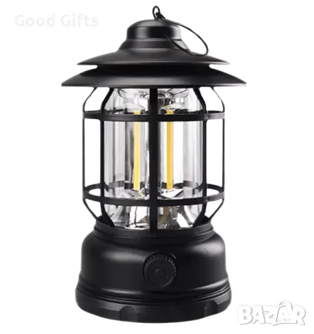 Лампа за къмпинг на батерии с USB зареждане