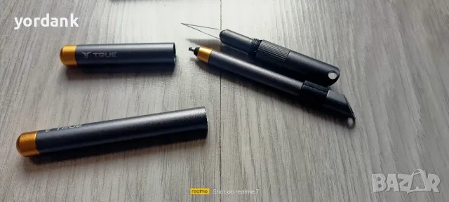 EDC комплект алуминиеви нож, отвертка и химикалка True, снимка 2 - Други спортове - 49336625