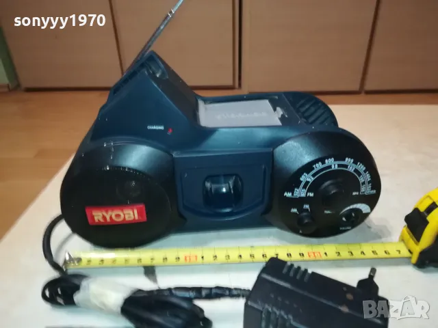 RYOBI-СТРОИТЕЛНО РАДИО И ЗАРЯДНО 0801250813, снимка 3 - Радиокасетофони, транзистори - 48595204