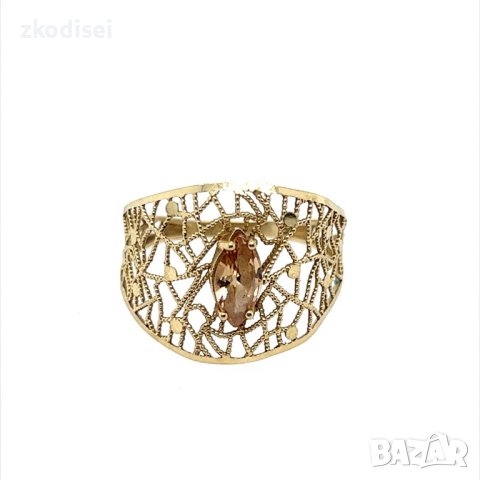 Златен дамски пръстен 1,60гр. размер:58 14кр. проба:585 модел:22376-1, снимка 1 - Пръстени - 44376158