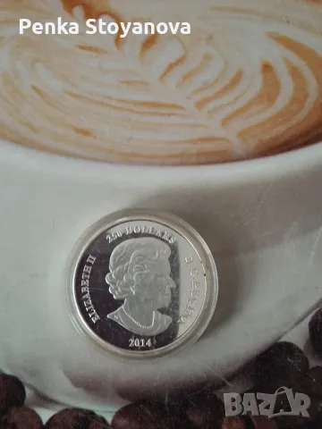 Монета голяма 250 долара 2014г, снимка 3 - Нумизматика и бонистика - 49079544